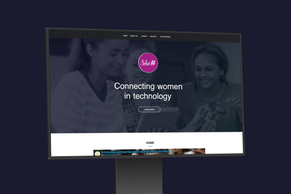 Website of a women's technology charity