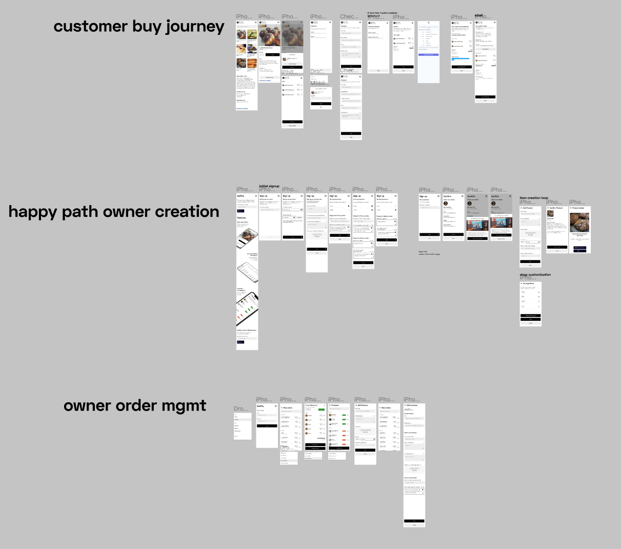 High fidelity designs showing the polished storefront interface