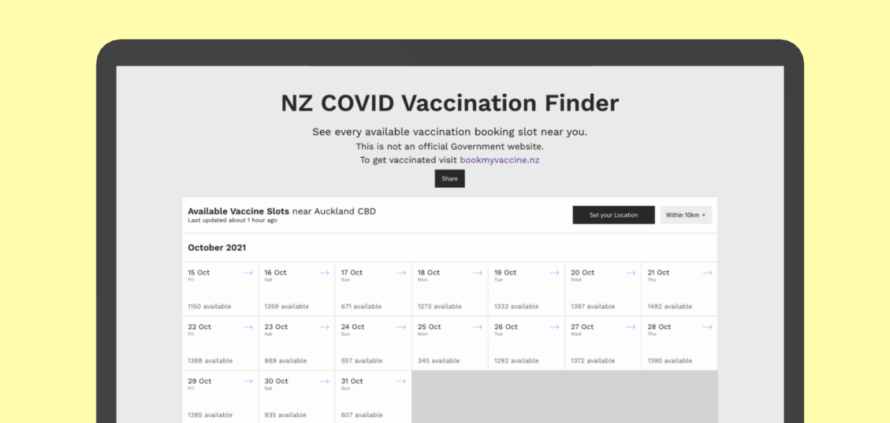 Vaxx development environment showing the frontend build